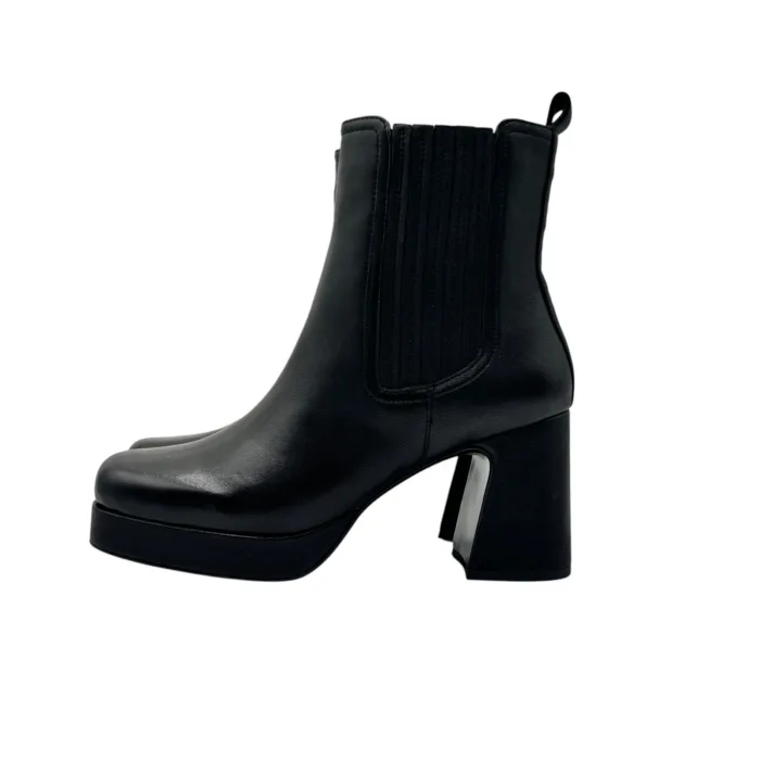 Tronchetti Bruno Premi in Pelle Nera H 8 cm Plateau 3 cm Art. BO2202X, foto 3 di 4