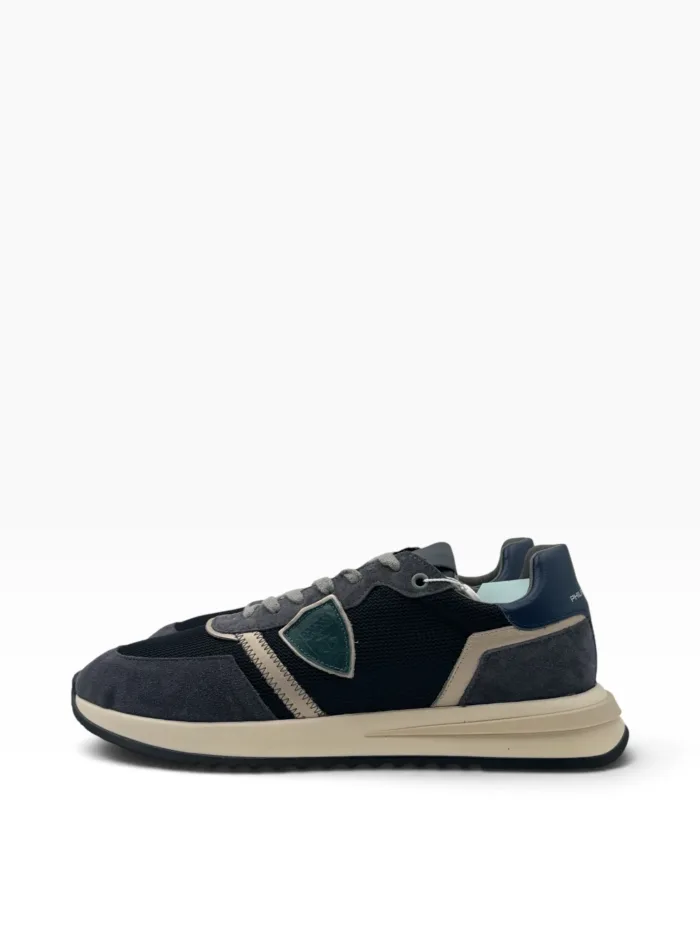 Sneakers Uomo Philippe Model  Paris Tropez 2.1 in Camoscio e Rete Blu art. TYLU WR02, foto 3 di 4