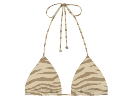 Triangolo Mc2 Saint Barth Zebrato Bianco e Beige art. Leah Zebra Color 1011