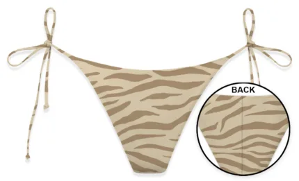 Slip Brasiliana Mc2 Saint Barth Zebrato Bianco e Beige art. Marielle Zebra Color 1011