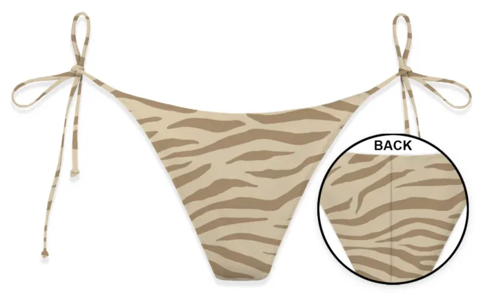 Slip Brasiliana Mc2 Saint Barth Zebrato Bianco e Beige art. Marielle Zebra Color 1011, foto 1 di 1
