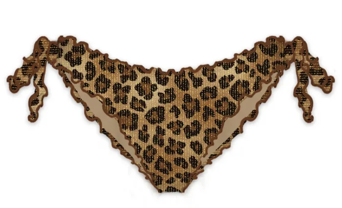 Slip Mutanda in Lurex Fantasia Leopardata Mc2 Saint Barth art. Moon Lurex Classic Leo 11, foto 1 di 1