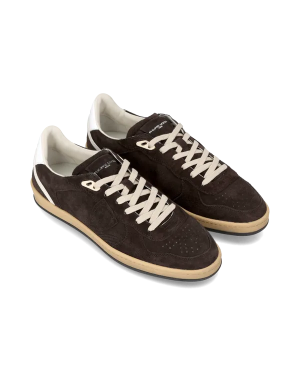 Sneakers Uomo Philippe Model PGAL in Camoscio Marrone Spoiler Bianco art. PGLU D004, foto 2 di 5