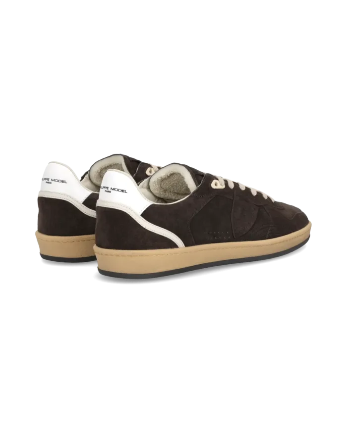 Sneakers Uomo Philippe Model PGAL in Camoscio Marrone Spoiler Bianco art. PGLU D004, foto 4 di 5