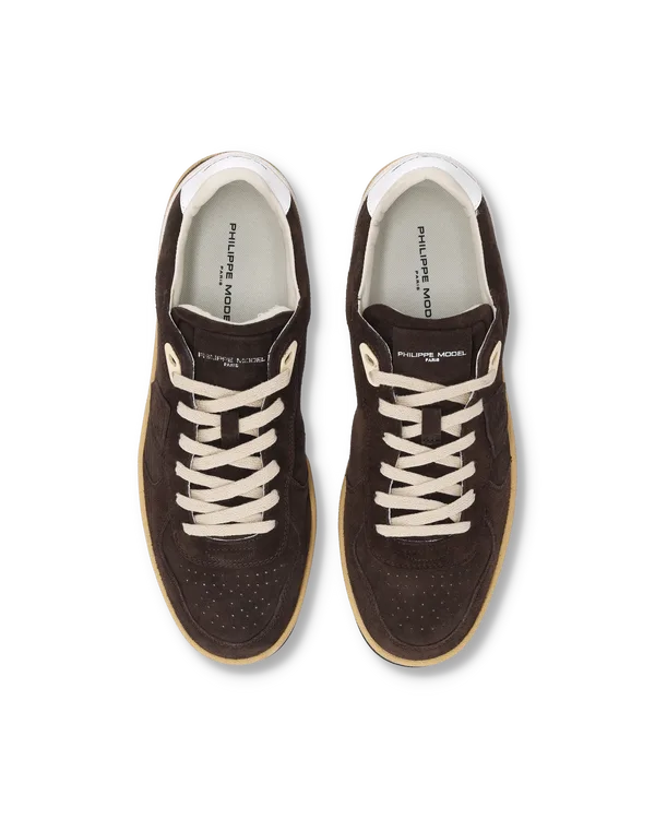 Sneakers Uomo Philippe Model PGAL in Camoscio Marrone Spoiler Bianco art. PGLU D004, foto 3 di 5