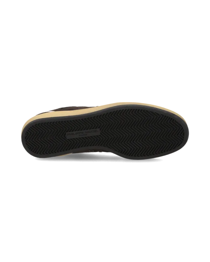 Sneakers Uomo Philippe Model PGAL in Camoscio Marrone Spoiler Bianco art. PGLU D004, foto 5 di 5