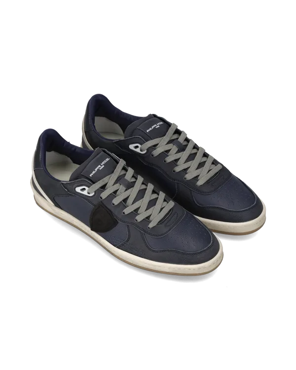 Sneakers Uomo Philippe Model PGAL In Pelle Blu e Spoiler Blu art. PGLU VW01, foto 2 di 5