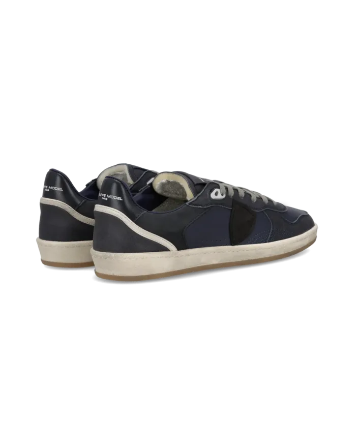 Sneakers Uomo Philippe Model PGAL In Pelle Blu e Spoiler Blu art. PGLU VW01, foto 4 di 5