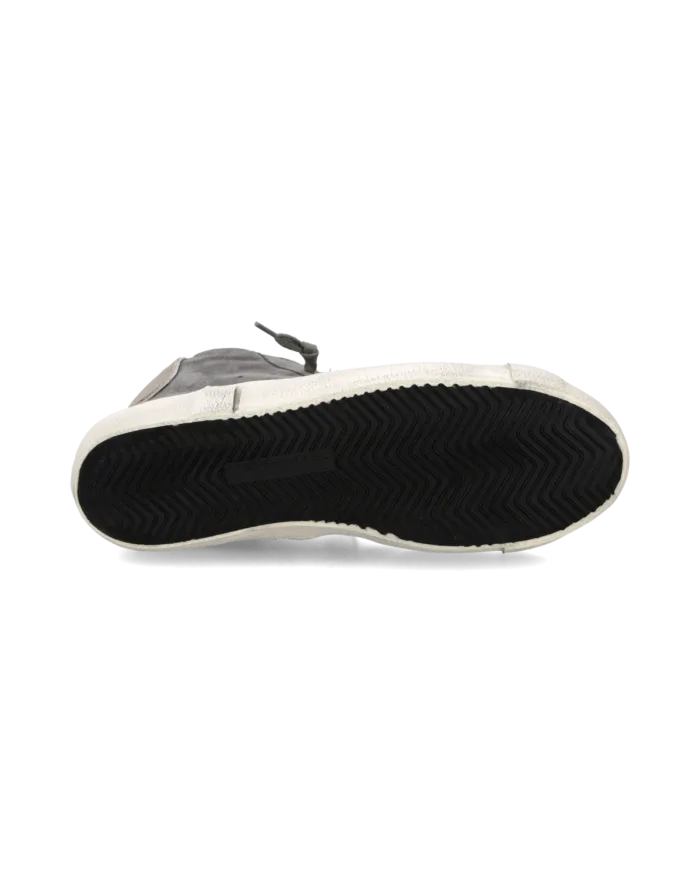 Stivaletto Sneakers Uomo Philippe Model Paris Prsx In Pelle Martellata Nera Spolier Grigio con Lanetta interna cod. PRHU XS27, foto 4 di 4