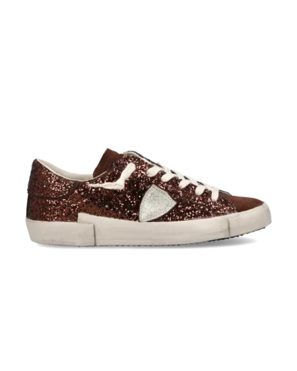 Sneakers Donna Philippe Model Paris Prsx In Camoscio Bronzo e Glitter cod. PRLD GG10