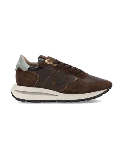 Sneakers Donna Philippe Model Tropez Haute in Pelle e Camoscio Testa di Moro art. TKLD VD07