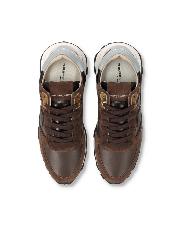 Sneakers Donna Philippe Model Tropez Haute in Pelle e Camoscio Testa di Moro art. TKLD VD07, foto 5 di 5