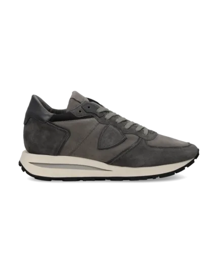 Sneakers Uomo Philippe Model Tropez Haute In Camoscio Grigio art. TKLU DM22