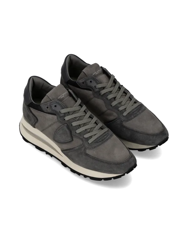 Sneakers Uomo Philippe Model Tropez Haute In Camoscio Grigio art. TKLU DM22, foto 2 di 5