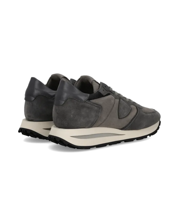 Sneakers Uomo Philippe Model Tropez Haute In Camoscio Grigio art. TKLU DM22, foto 4 di 5