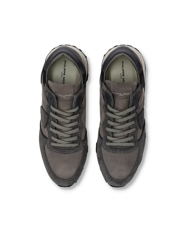 Sneakers Uomo Philippe Model Tropez Haute In Camoscio Grigio art. TKLU DM22, foto 3 di 5