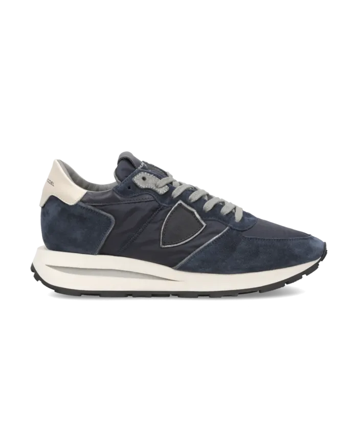 Sneakers Uomo Philippe Model Tropez Haute In Camoscio e Nylon Blu art. TKLU N006, foto 1 di 5