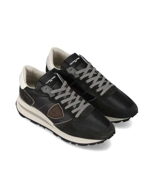Sneakers Uomo Philippe Model Tropez Haute In Pelle e Camoscio Nero art. TKLU VD05, foto 2 di 5