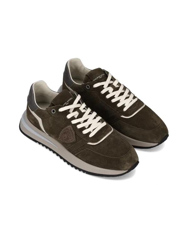 Sneakers Uomo Philippe Model  Paris Tropez 2.1 in Camoscio Verde art. TYLU D001, foto 2 di 5