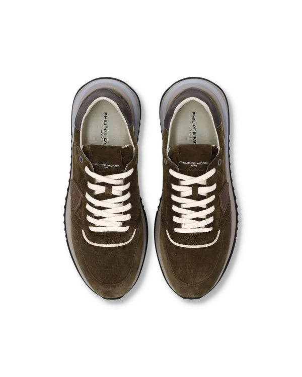 Sneakers Uomo Philippe Model  Paris Tropez 2.1 in Camoscio Verde art. TYLU D001, foto 3 di 5