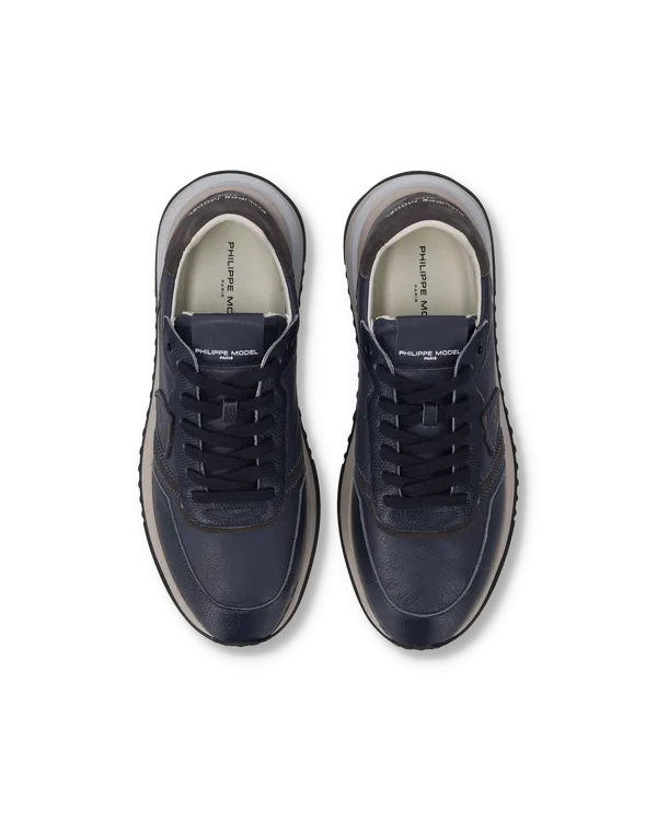 Sneakers Uomo Philippe Model  Paris Tropez 2.1 in Pelle Blu art. TYLU V006, foto 3 di 5