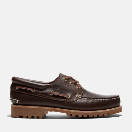 Scarpa da Barca Timberland Authentic 3-Eye Lug Handsewn da Uomo in marrone Art TB030003214