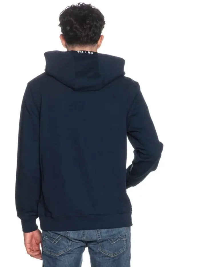 Felpa Blu con cappuccio e zip integrale Uomo Tommy Hilfiger art. MW0MW45605 DCC, foto 4 di 4
