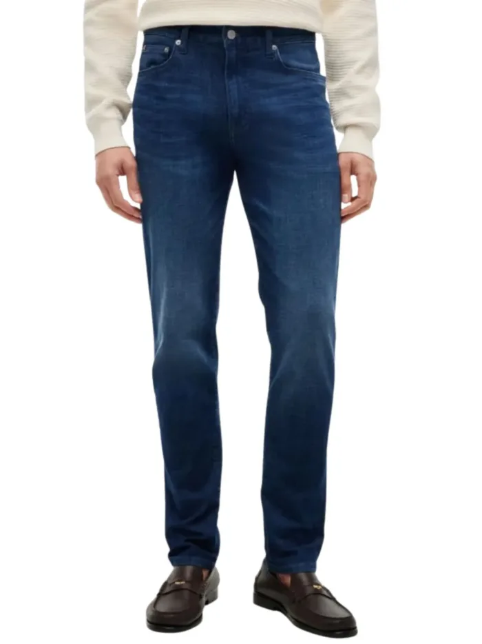 Jeans Bleecker Slim Fit Uomo Tommy Hilfiger in Denim Lavaggio Scuro art. MW0MW43161 1BL, foto 2 di 3
