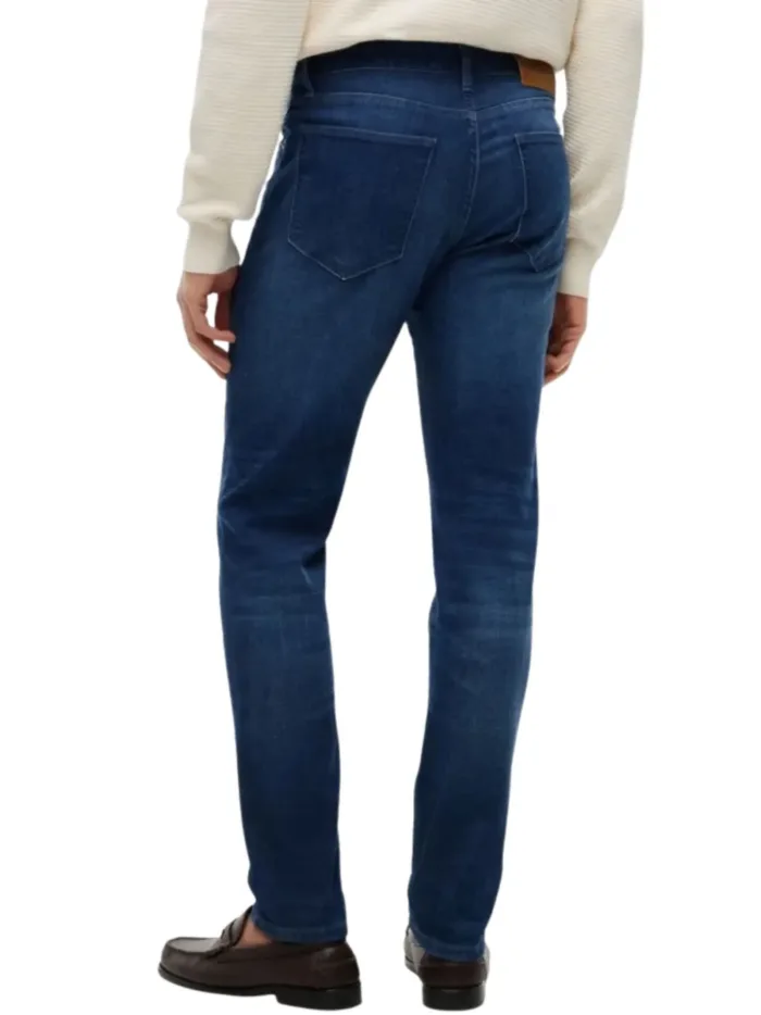 Jeans Bleecker Slim Fit Uomo Tommy Hilfiger in Denim Lavaggio Scuro art. MW0MW43161 1BL, foto 3 di 3