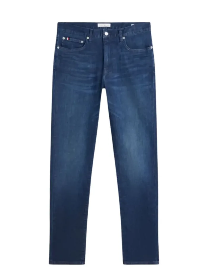 Jeans Bleecker Slim Fit Uomo Tommy Hilfiger in Denim Lavaggio Scuro art. MW0MW43161 1BL, foto 1 di 3