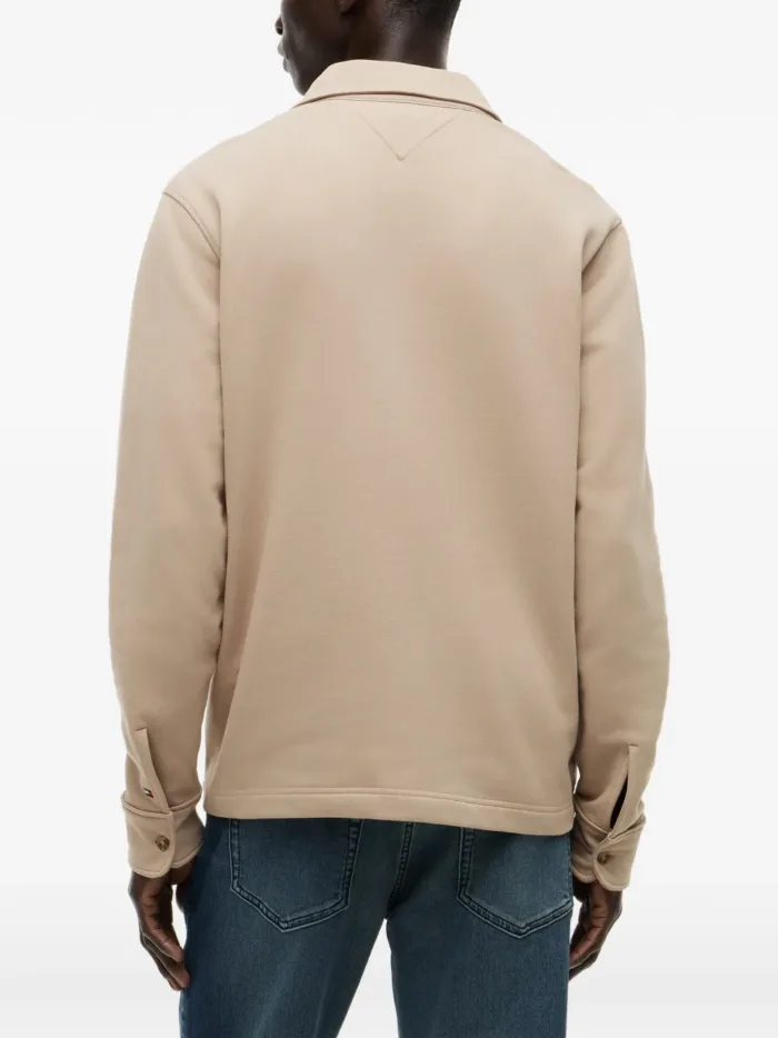 Giacca Beige applicazione con logo sui polsini Tommy Hilfiger art. MW0MW43931 AEG, foto 3 di 3