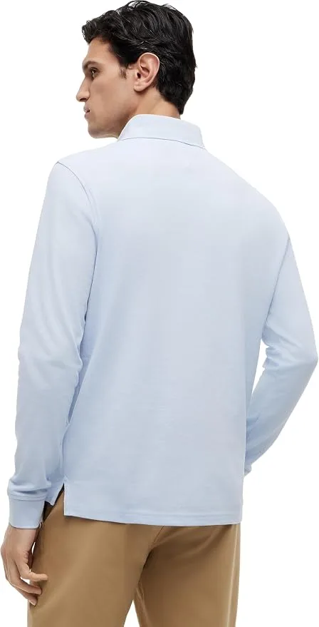 Polo Maniche Lunghe Uomo Tommy Hilfiger Celeste con Logo Frontale art. MW0MW20183 C1O, foto 3 di 3