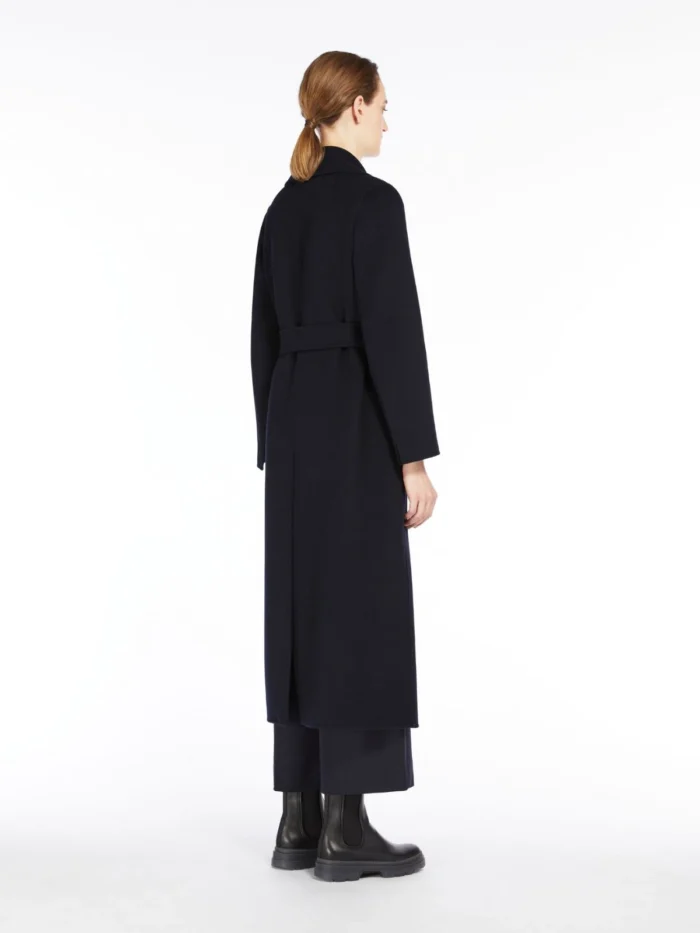 Cappotto a vestaglia 'S MaxMara in drap di lana Nero Art. POLDO, foto 4 di 4