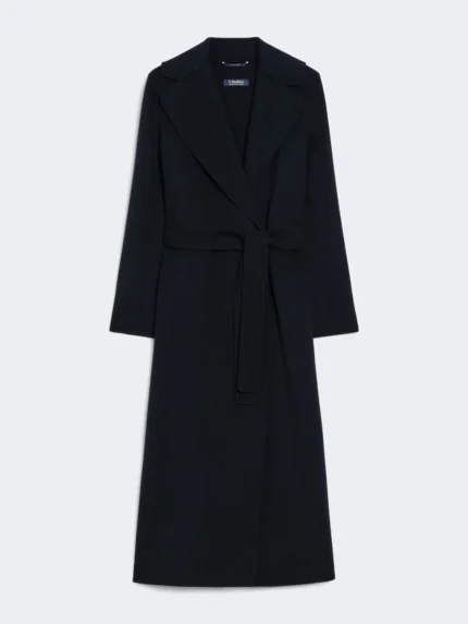 Cappotto a vestaglia 'S MaxMara in drap di lana Nero Art. POLDO