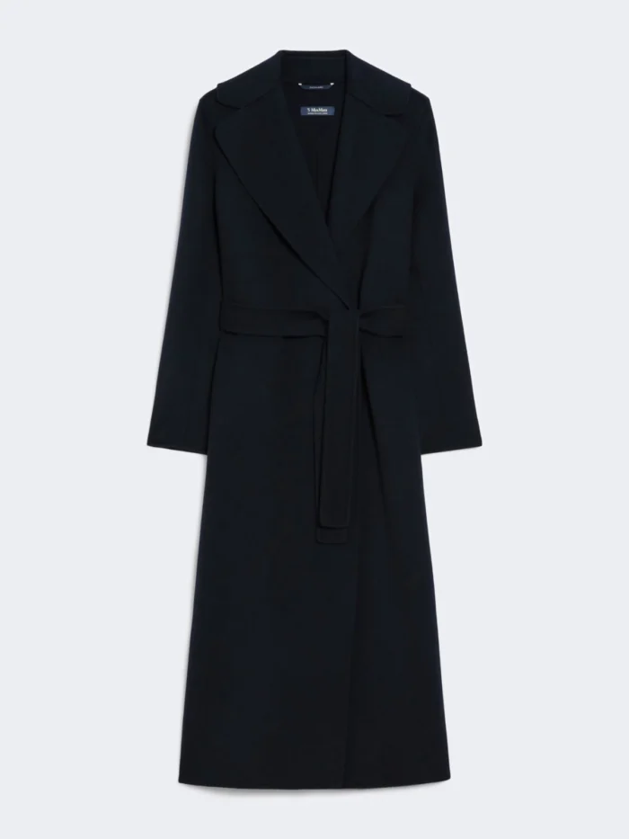 Cappotto a vestaglia 'S MaxMara in drap di lana Nero Art. POLDO, foto 1 di 4