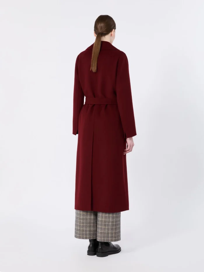 Cappotto a vestaglia 'S MaxMara in drap di lana Bordeaux Art. POLDO, foto 4 di 4