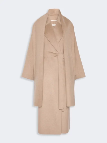 Cappotto a vestaglia 'S MaxMara in double di lana e cachemire Argilla Art. CARISMA