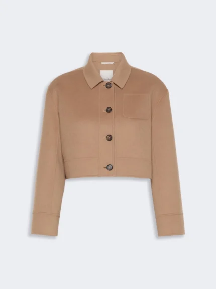 Giacca crop 'S MaxMara in drap di lana Cammello Art. GIGLIO
