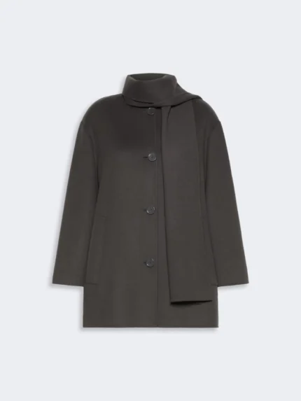 Cappotto corto 'S MaxMara in lana con sciarpa Grigio scuro Art. ALICIA
