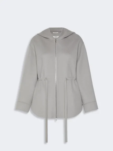 Cappotto corto 'S MaxMara con cappuccio in lana Grigio perla Art. MONIA