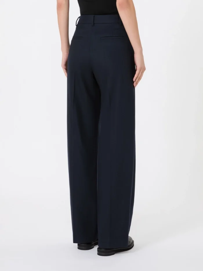 Pantalone regular fit 'S MaxMara in lana Blu Notte Art. COTTAGE, foto 3 di 5