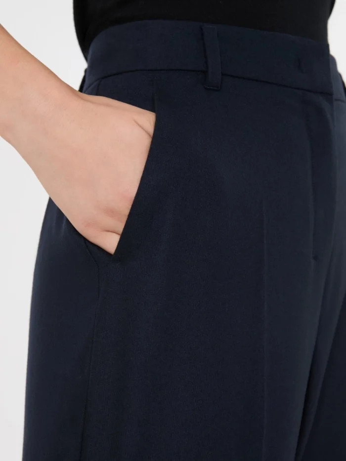 Pantalone regular fit 'S MaxMara in lana Blu Notte Art. COTTAGE, foto 5 di 5