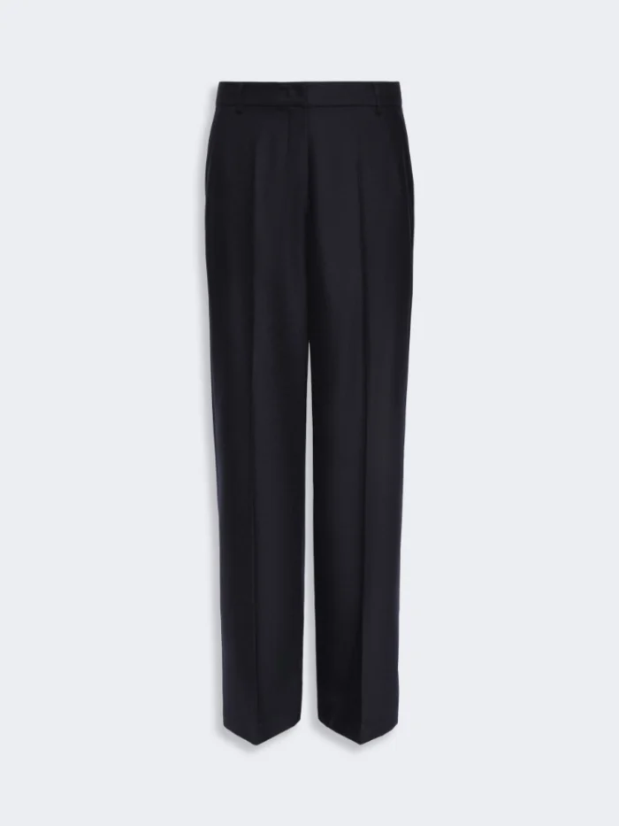 Pantalone regular fit 'S MaxMara in lana Blu Notte Art. COTTAGE, foto 1 di 5