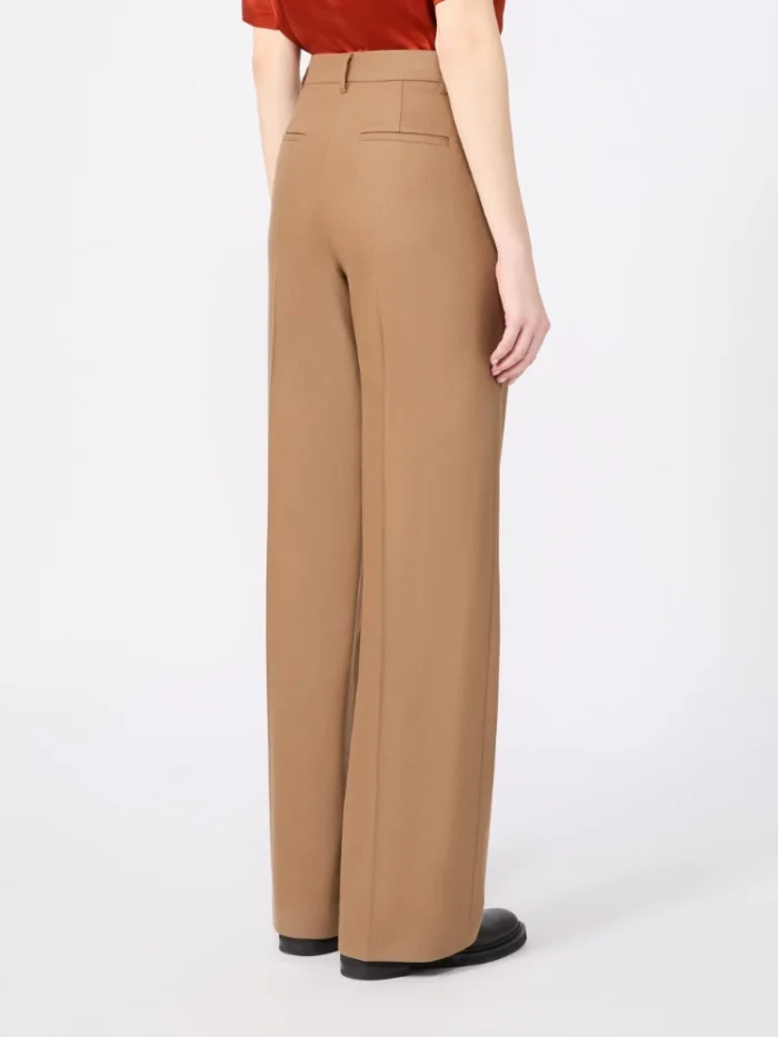 Pantalone regular fit 'S MaxMara in lana Cammello Art. COTTAGE, foto 3 di 4