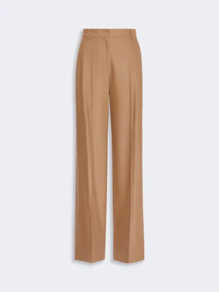 Pantalone regular fit 'S MaxMara in lana Cammello Art. COTTAGE