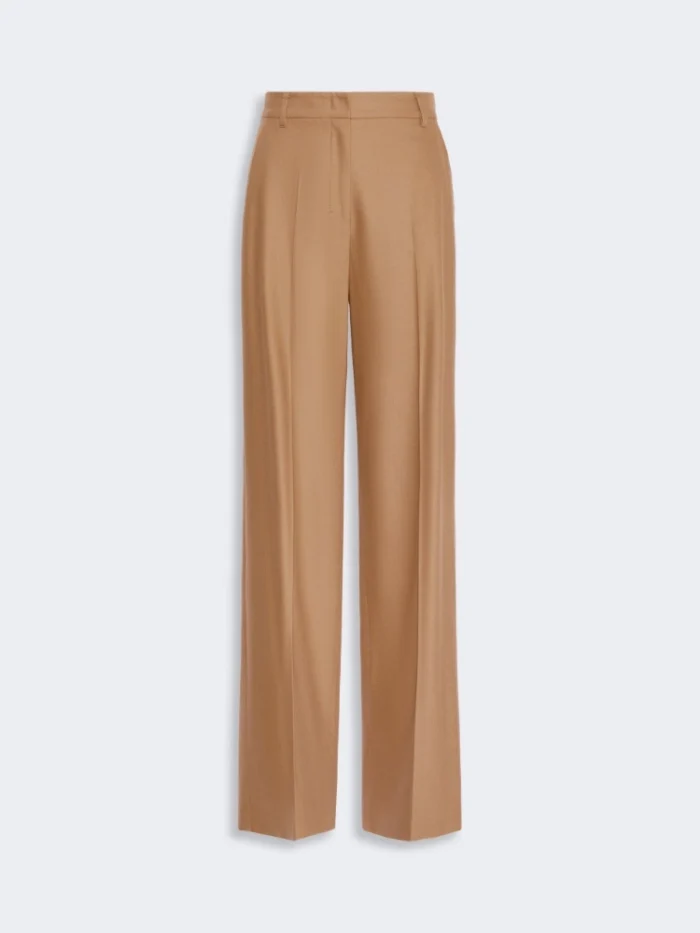 Pantalone regular fit 'S MaxMara in lana Cammello Art. COTTAGE, foto 1 di 4