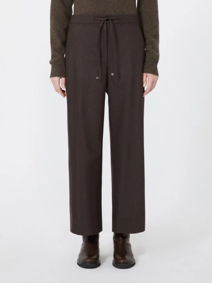 Pantalone jogging 'S MaxMara in lana stretch Marrone Art. FLORIA, foto 2 di 4
