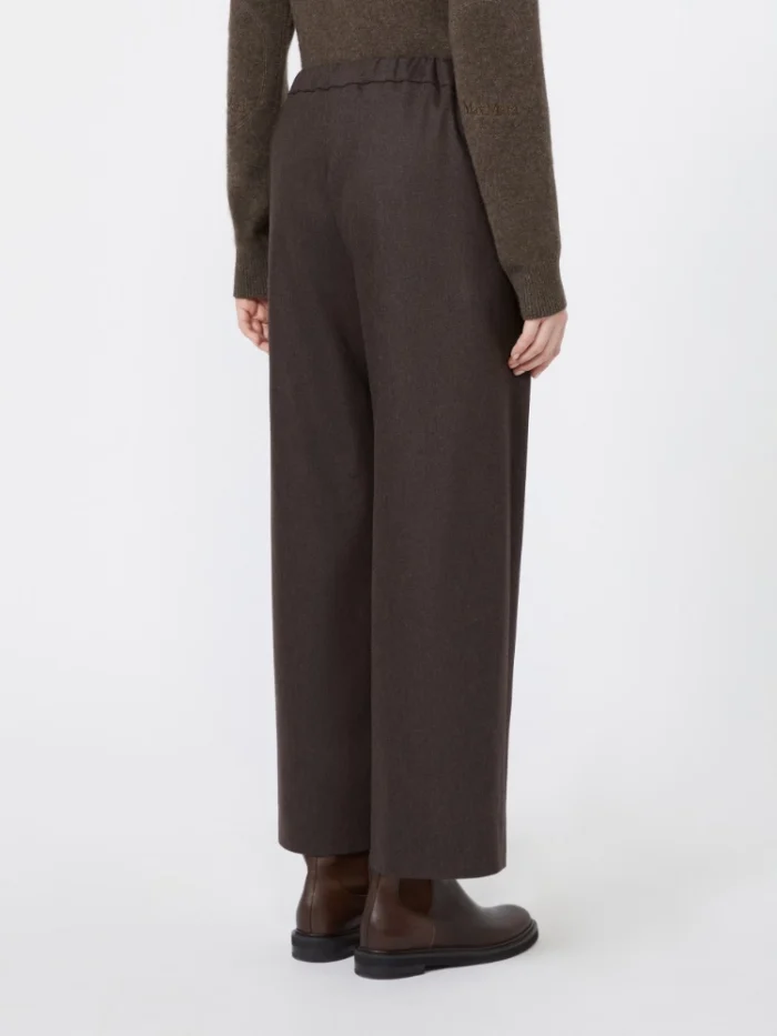 Pantalone jogging 'S MaxMara in lana stretch Marrone Art. FLORIA, foto 3 di 4