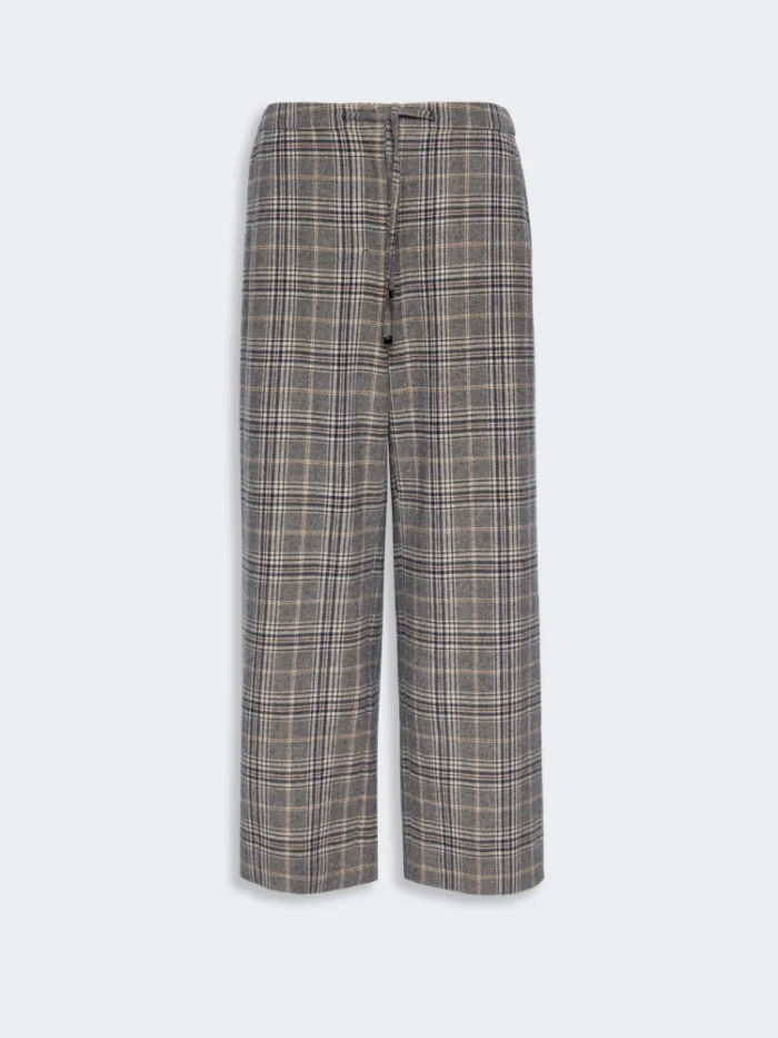 Pantalone jogging 'S MaxMara in flanella a quadri Art. VISCHIO, foto 1 di 4