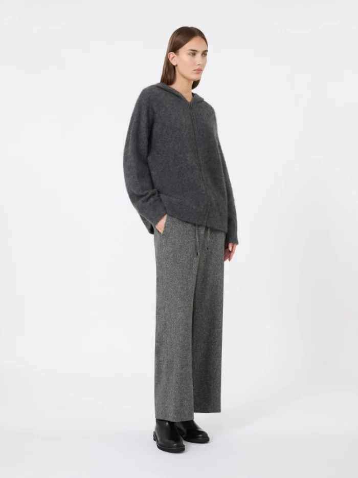 Pantalone jogging 'S MaxMara in flanella di lana Grigio Art. VINCI, foto 2 di 5
